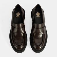 Kadın Kahve Deri Loafer