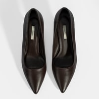 Kadın Kahve Deri Stiletto