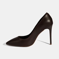 Kadın Kahve Deri Stiletto