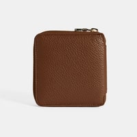 Kadın Kahve Fermuarlı Deri Cüzdan
