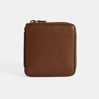 Kadın Kahve Fermuarlı Deri Cüzdan