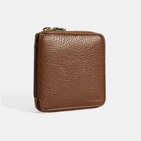 Kadın Kahve Fermuarlı Deri Cüzdan