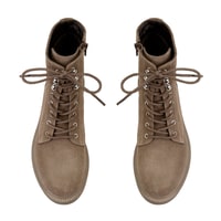 Kadın Kahve Fermuarlı Süet Deri Bot