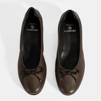 Kadın Kahve Fiyonk Detaylı DesaComfort Deri Ayakkabı