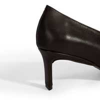 Kadın Kahve Klasik Topuklu Deri Ayakkabı