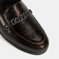 Kadın Kahve Kroko Baskılı DesaComfort Deri Ayakkabı