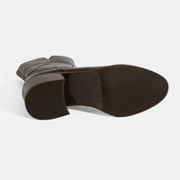 Kadın Kahve Kroko Baskılı Fermuarlı Deri Topuklu Bot