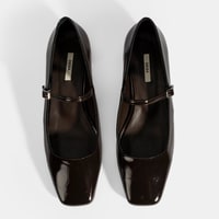 Kadın Kahve Kroko Baskılı Mary Jane Günlük Ayakkabı