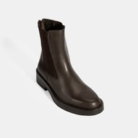 Kadın Kahve Lastikli Deri Chelsea Bot