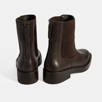 Kadın Kahve Lastikli Deri Chelsea Bot