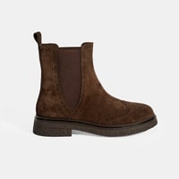 Kadın Kahve Lastikli Süet Chelsea Bot