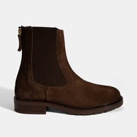 Kadın Kahve Lastikli Süet Chelsea Bot