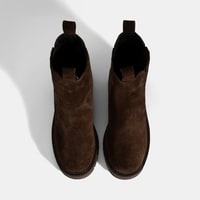 Kadın Kahve Lastikli Topuklu Süet Chelsea Bot