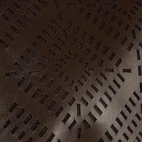 Kadın Kahve Lazer Kesimli Geometrik Desenli Deri Gömlek