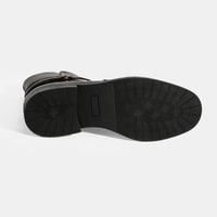 Kadın Kahve Metal Toka Detaylı Fermuarlı Deri Bot