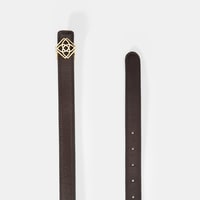 Kadın Kahve / Pudra Çift Taraflı Deri Kemer