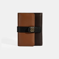 Kadın Kahve / Siyah Deri Cüzdan