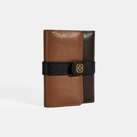 Kadın Kahve / Siyah Deri Cüzdan