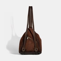 Kadın Kahve Süet Deri Sırt Çantası