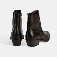 Kadın Kahve Topuklu Deri Bot