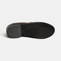 Kadın Kahve Zincir Aksesuarlı Deri Loafer