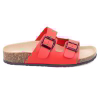 Kadın Kırmızı Ayarlanabilir Tokalı Terlik