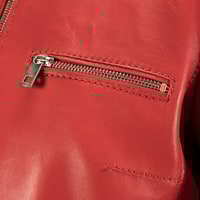 Kadın Kırmızı Deri Ceket