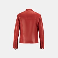 Kadın Kırmızı Deri Ceket