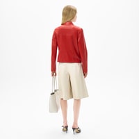 Kadın Kırmızı Deri Ceket