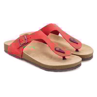 Kadın Kırmızı Nubuk Terlik