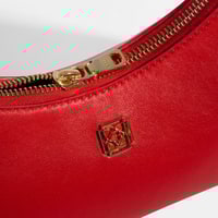 Kadın Kırmızı Omuz Askılı Mini Deri El Çantası