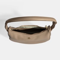 Kadın Koyu Bej Deri Omuz Çantası