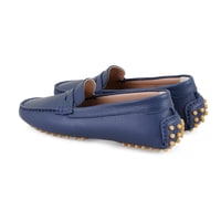 Kadın Lacivert Deri Loafer