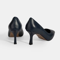 Kadın Lacivert Deri Stiletto