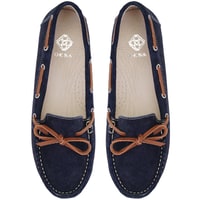 Kadın Lacivert Süet Deri Loafer