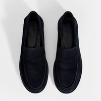 Kadın Lacivert Süet Loafer