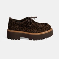 Kadın Leopar Desenli Bağcıklı Günlük Ayakkabı