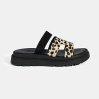 Kadın Leopar Süet Terlik