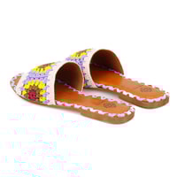 Kadın Lila Triko Örgülü Terlik