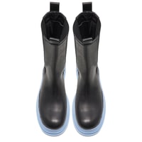 Kadın Mavi Deri Chelsea Bot