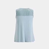 Kadın Mavi Deri Detaylı Perforeli Bluz