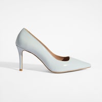 Kadın Mavi Rugan Topuklu Ayakkabı