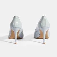 Kadın Mavi Rugan Topuklu Ayakkabı