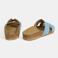 Kadın Mavi Süet Terlik