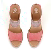 Kadın Pembe Dolgu Topuklu Espadril Sandalet