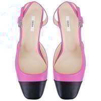 Kadın Pembe Topuklu Deri Ayakkabı