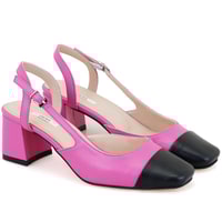 Kadın Pembe Topuklu Deri Ayakkabı