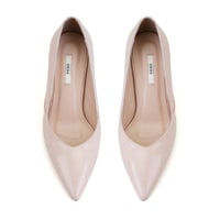 Kadın Pudra Kroko Baskılı Rugan Deri Stiletto