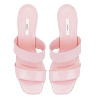 Kadın Pudra Rugan Deri Platformlu Terlik