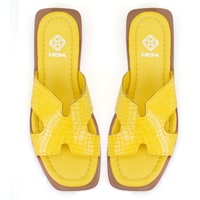 Kadın Sarı Deri Terlik